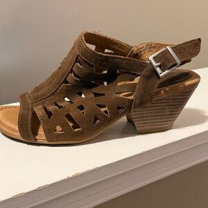 B.O.C Dixie Brown Suede Cutout Heels